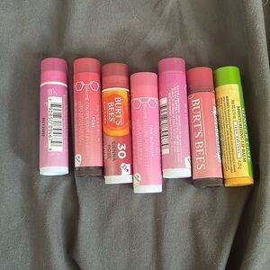 7 burts bees lip balms never used